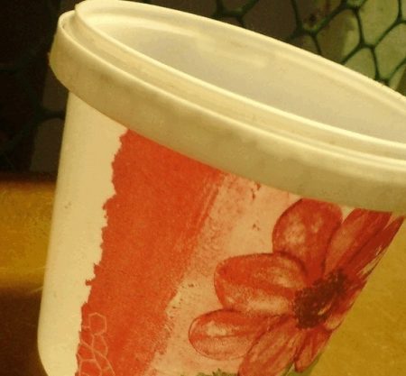 pot of mayonnaise bucket