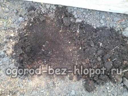 изкопайте дупка две лопати щикове дълбоко