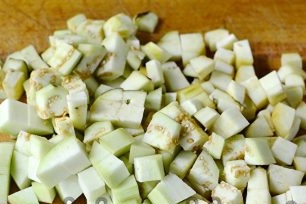 chopped eggplant