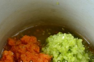 накълцайте зеленчуците