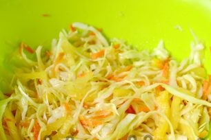 prepare marinade and pour vegetables