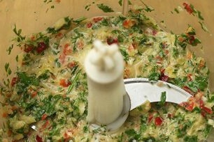 vegetables in a blender