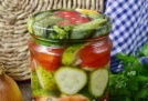 Cucumber and tomato salad for the winter