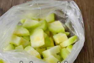 emballage af courgette