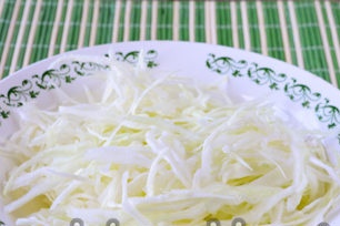 chop cabbage