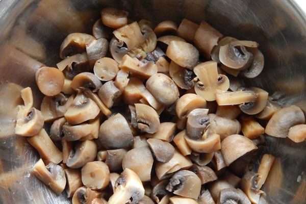 Gekookte champignons