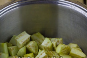 cut eggplant