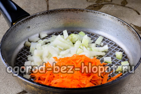 hành tây chiên và cà rốt