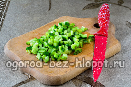 dưa chuột xắt nhỏ