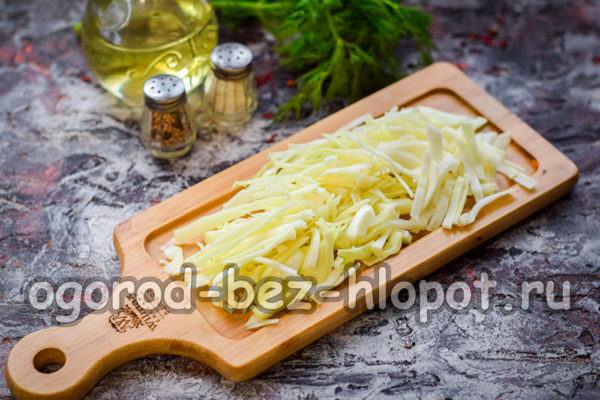 chop cabbage