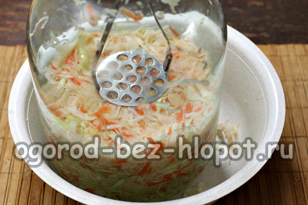 напълнете буркана със зеленчуци