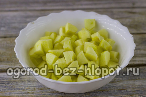 pjaustykite obuolius