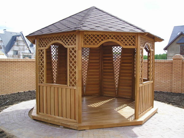 DIY wooden gazebo