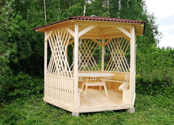 DIY wooden gazebo