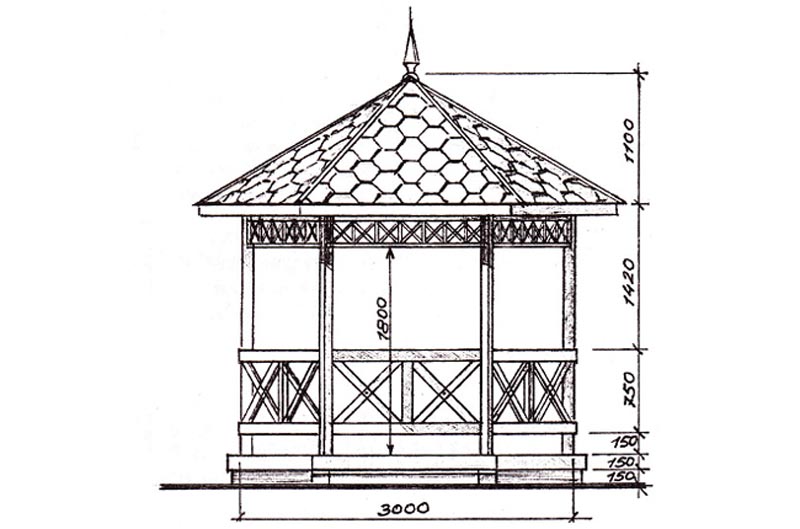 gazebo drawing