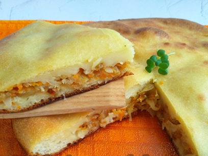 мързелив пай от кефирно зеле