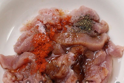 vlees hakken, marineren