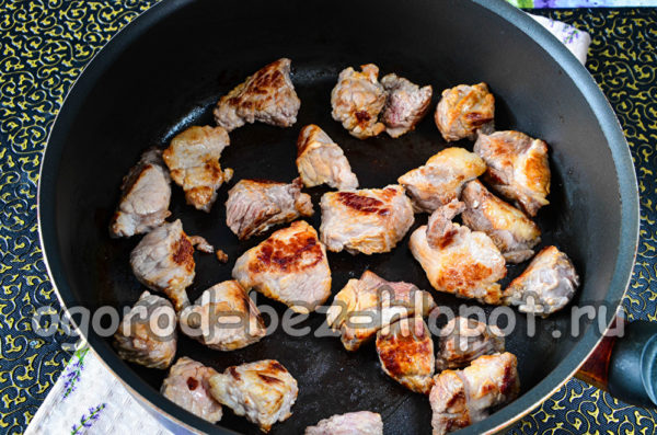 fry the meat until golden brown