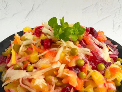 įdėkite vinaigrette į lėkštę