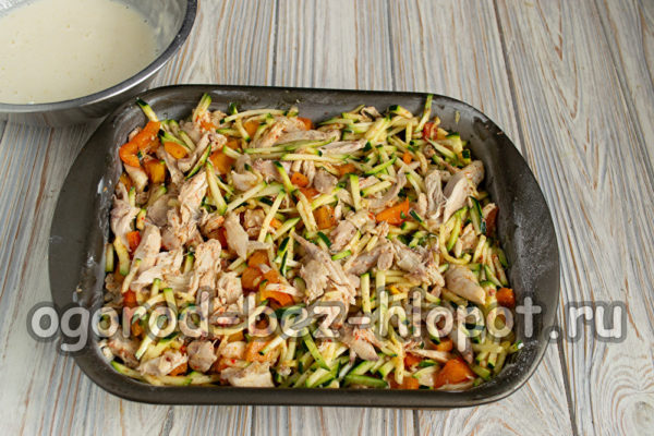 сложете съставките във форма