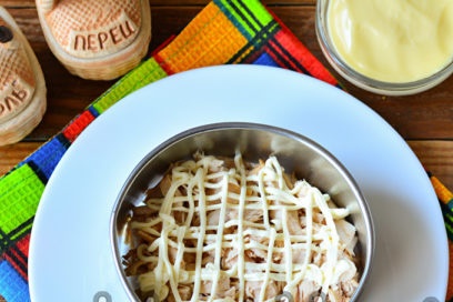 слой филе с майонеза