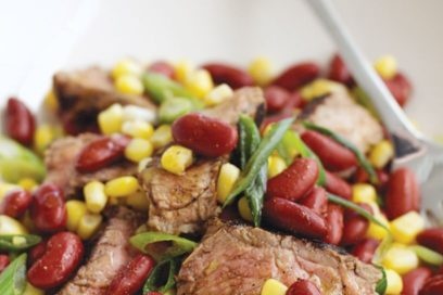 סלט שעועית ובקר