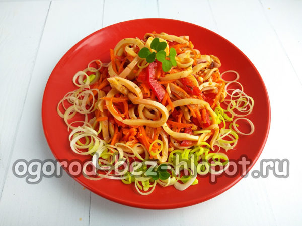 trang trí với tỏi tây