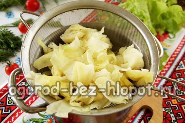 išvirkite kopūstus