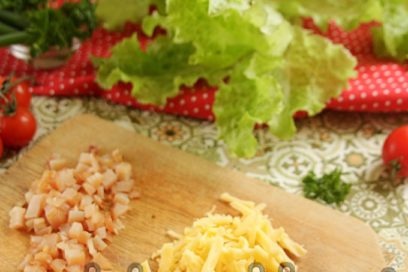 chặt gà, nướng phô mai