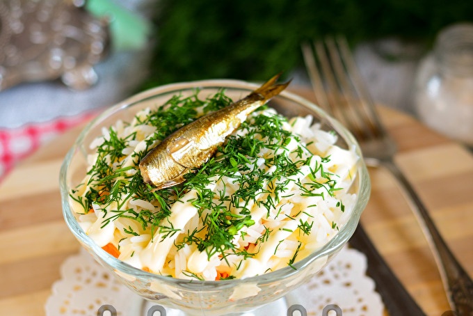 вкусна салата от цаца