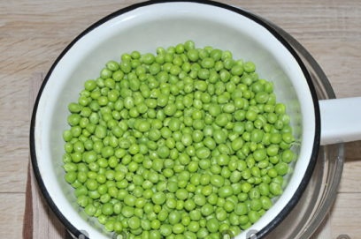 opláchnite hrášok