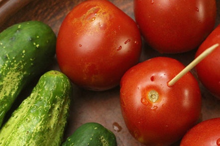preparation of vegetables