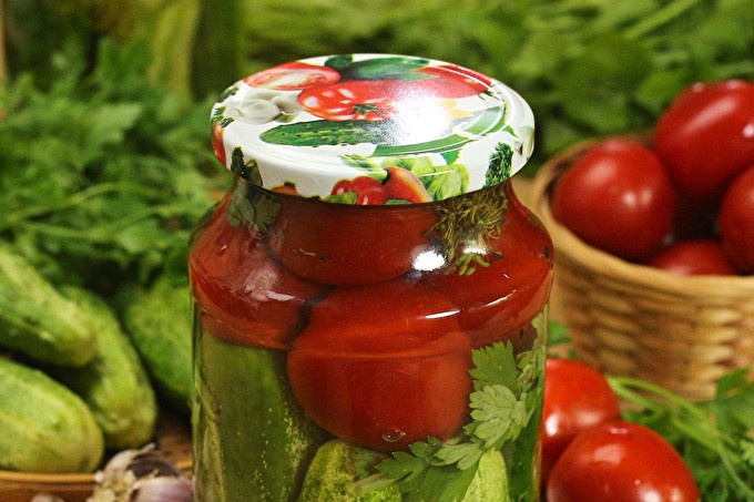 Assorted cucumbers and tomatoes