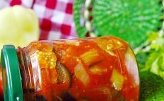 Eggplant with cucumbers