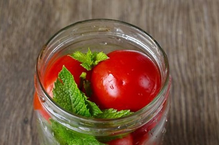 Tomatoes in a jar