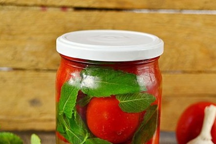 Ready Tomatoes in a jar