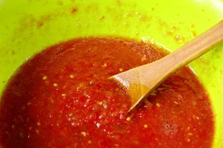 add oil, vinegar, salt