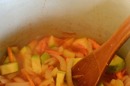 поставете зеленчуците в марината