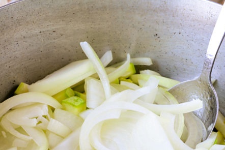 add onions to zucchini