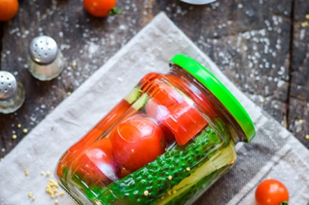 jar of pickled vegetables