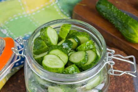 Cucumbers in a can
