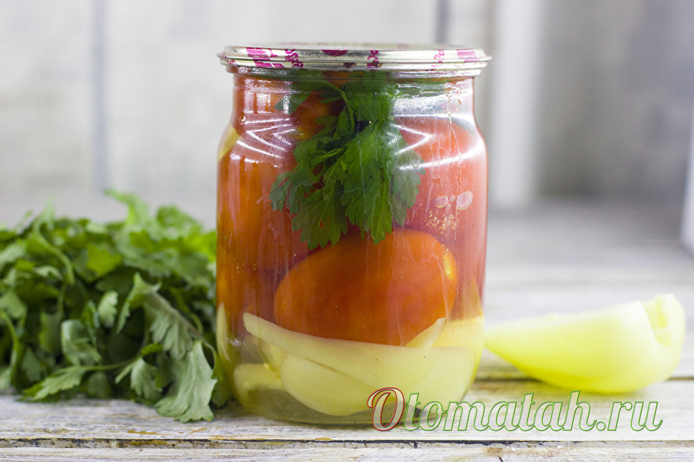 tomatoes in a jar