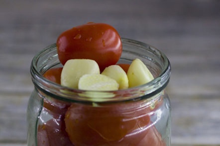 الثوم والفلفل التعبئة