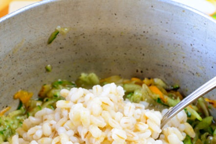 add barley to vegetables