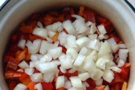 add onions to pepper