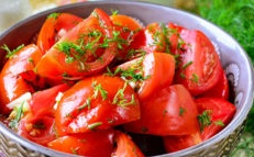 Lightly salted tomatoes in a package