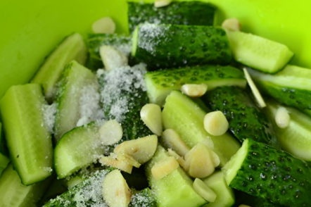 add garlic and spices