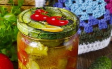 Cucumbers with tomatoes in Korean