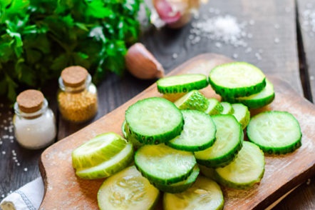 sliced ​​cucumbers