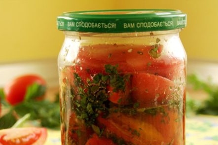 Вкусни домати за зимата на корейски